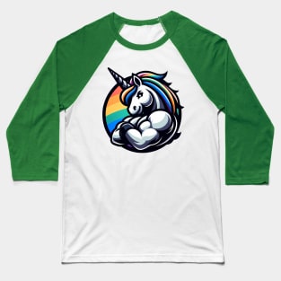 Alpha Male Unicorn LGBTQ Pride Rainbow Baseball T-Shirt